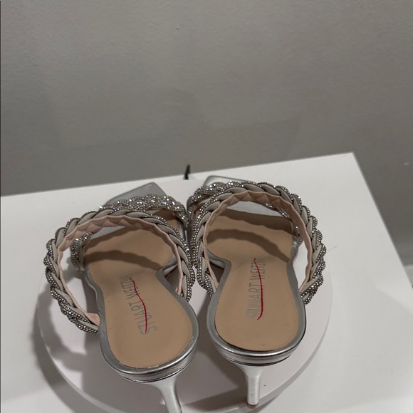 Stuart Weitzman Metallic Silver Braided Heels - Picture 3 of 7